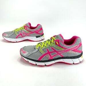 Asics Gel-Excite 3 Women Running Shoes/Sneakers Sz 9 Gray Pink Yellow Athleisure
